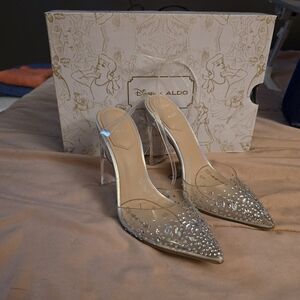 Aldo Champagne Crystal Embellished Stiletto Heels